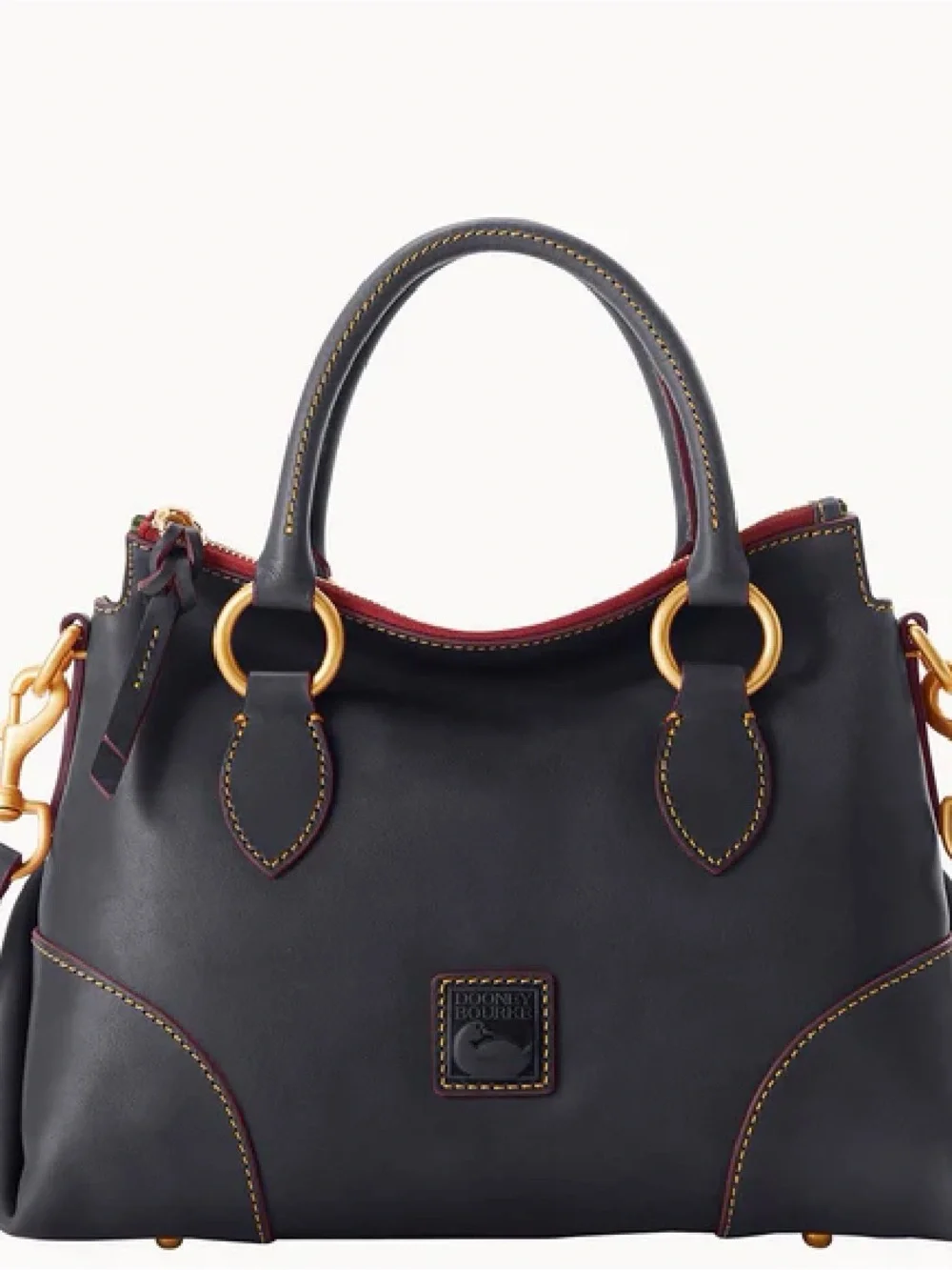 Dooney and Bourke Florentine Satchel 30 in the color Navy. EUC comes w/bag charm